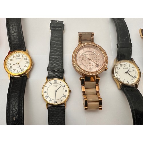 111 - A collection of eleven watches including watches by Michael Kors, Sekonda, Anne Klein, Seiko etc