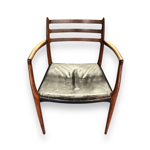 460 - Niels Otto Møller (Danish, 1920-1982), Model 62 rosewood armchair / carver. Indian Rosewood (Dalberg... 