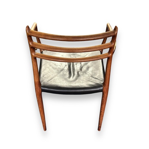 460 - Niels Otto Møller (Danish, 1920-1982), Model 62 rosewood armchair / carver. Indian Rosewood (Dalberg... 