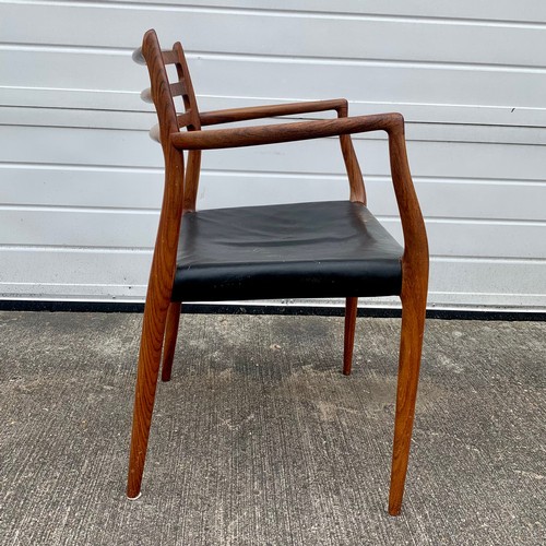 460 - Niels Otto Møller (Danish, 1920-1982), Model 62 rosewood armchair / carver. Indian Rosewood (Dalberg... 