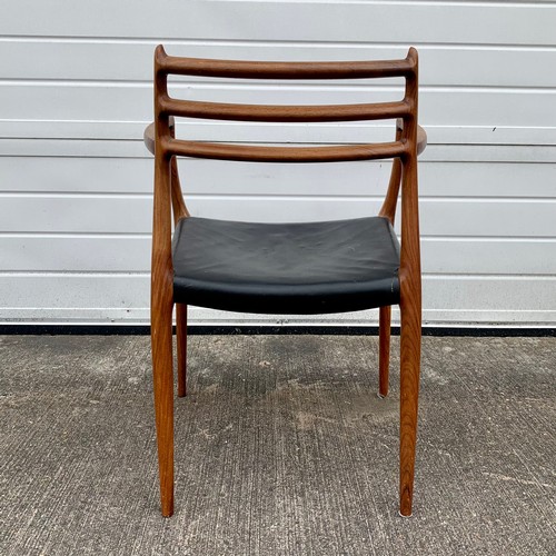 460 - Niels Otto Møller (Danish, 1920-1982), Model 62 rosewood armchair / carver. Indian Rosewood (Dalberg... 