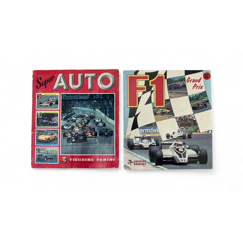 410 - Panini 1980 F1 Grand Prix album and cards (affixed) featuring Grand Prix circuits, race cars and dri... 