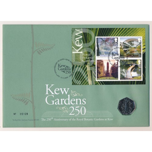 175 - 2009 Kew Gardens 50p Coin Cover.