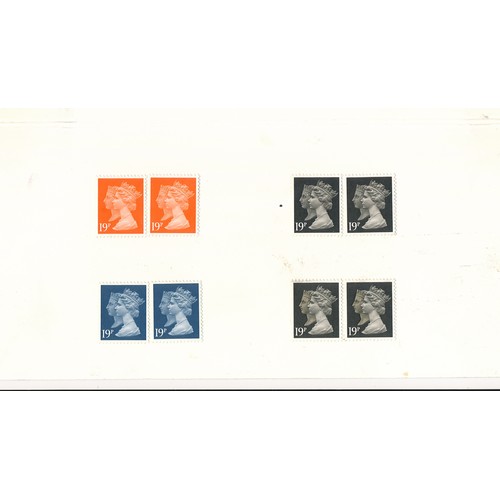 183 - Great Britain Queen Elizabeth II 1990 never issued 19p Machin proofs in Harrison & Sons Limited Fold... 