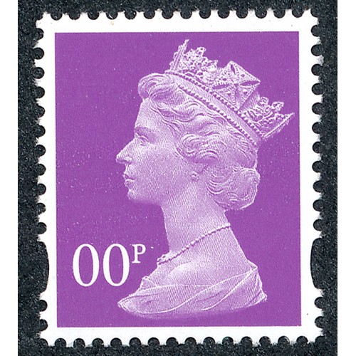 198 - Great Britain, QEII 00p purple colour trial, perforated.