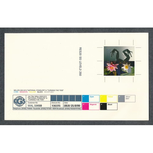 206 - Great Britain, 2000 Millennium Projects ‘Water and Coast’ glossy colour proofs. Including 26p Frog’s... 