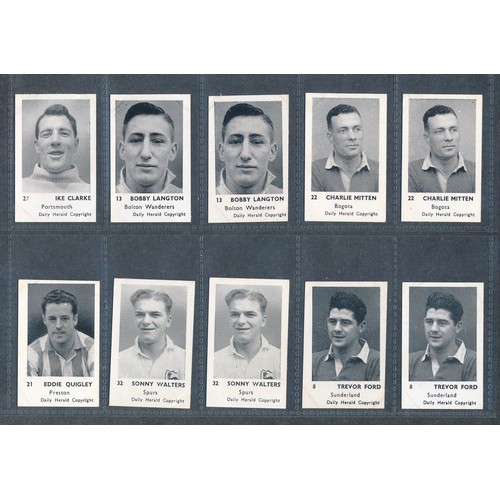 379 - Daily Herald Sports Stars 1954, loose footballer cards and album, Liverpool, Arsenal, Manchester Uni... 