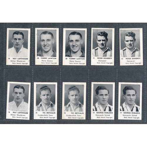 379 - Daily Herald Sports Stars 1954, loose footballer cards and album, Liverpool, Arsenal, Manchester Uni... 