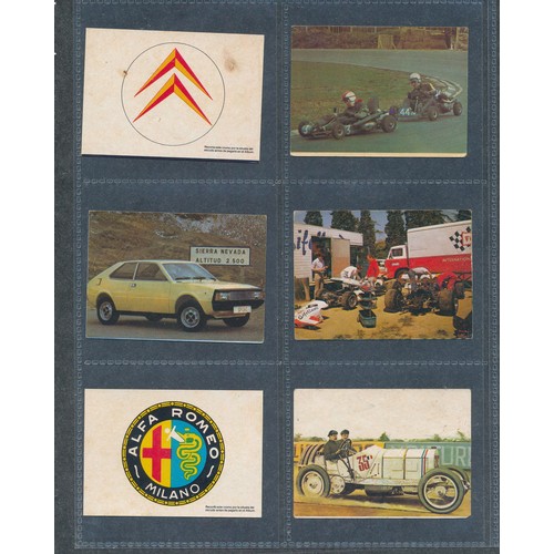 392 - FORMULA ONE & MOTOR SPORT 1972 cards collection by Bimbo Bruguera, Spain. Mixed condition. 72 cards