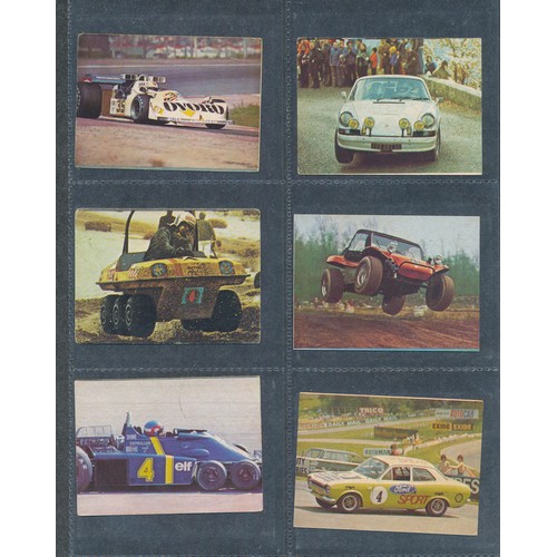 392 - FORMULA ONE & MOTOR SPORT 1972 cards collection by Bimbo Bruguera, Spain. Mixed condition. 72 cards