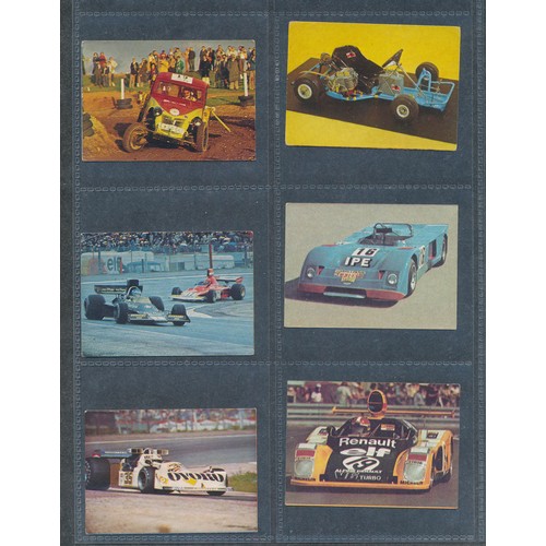 392 - FORMULA ONE & MOTOR SPORT 1972 cards collection by Bimbo Bruguera, Spain. Mixed condition. 72 cards