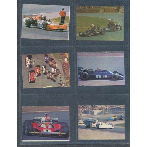 392 - FORMULA ONE & MOTOR SPORT 1972 cards collection by Bimbo Bruguera, Spain. Mixed condition. 72 cards