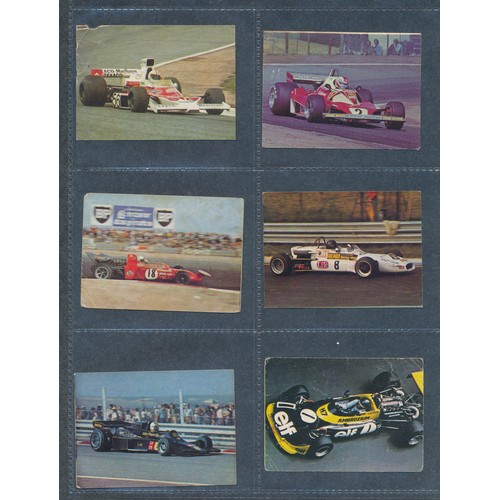 392 - FORMULA ONE & MOTOR SPORT 1972 cards collection by Bimbo Bruguera, Spain. Mixed condition. 72 cards