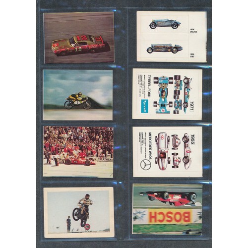 393 - FORMULA ONE Transimage motor sport cards collection, MOTO-GP INDY500 NASCAR F1 GRAND PRIX  etc. 1977... 