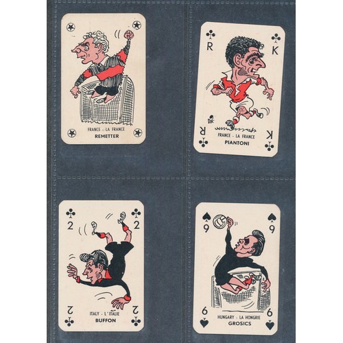 412 - MONTY GUM 1958 World Cup & International footballers playing cards. 32 cards.