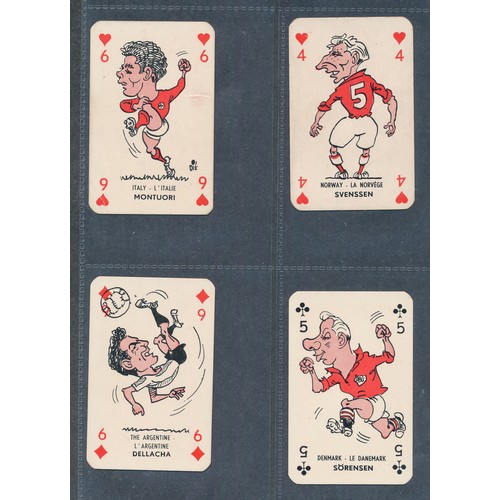 412 - MONTY GUM 1958 World Cup & International footballers playing cards. 32 cards.