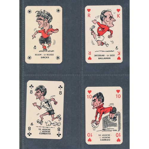 412 - MONTY GUM 1958 World Cup & International footballers playing cards. 32 cards.