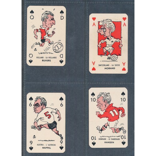 412 - MONTY GUM 1958 World Cup & International footballers playing cards. 32 cards.