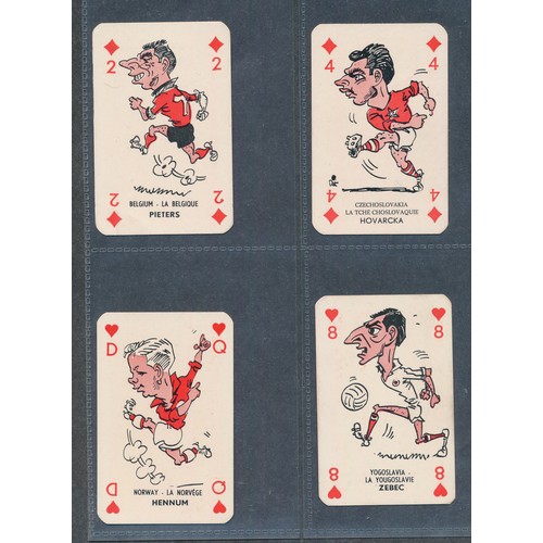 412 - MONTY GUM 1958 World Cup & International footballers playing cards. 32 cards.