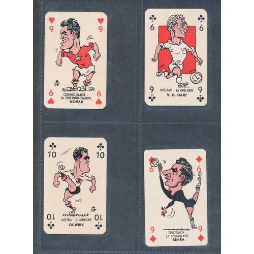 412 - MONTY GUM 1958 World Cup & International footballers playing cards. 32 cards.