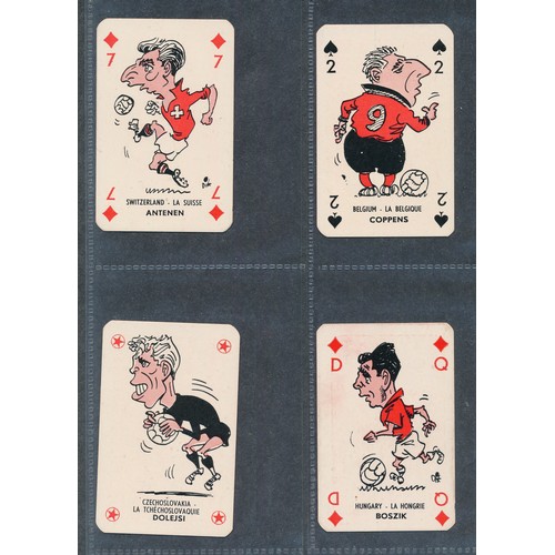 412 - MONTY GUM 1958 World Cup & International footballers playing cards. 32 cards.