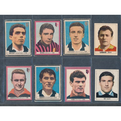 415 - NANNINA 1955, LAMPO 1963, BAGGIOLI 1964 various Italian-issue soccer stars cards. Mixed condition. 6... 