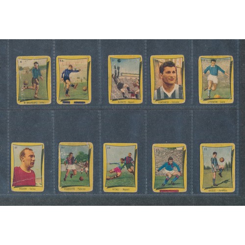 415 - NANNINA 1955, LAMPO 1963, BAGGIOLI 1964 various Italian-issue soccer stars cards. Mixed condition. 6... 