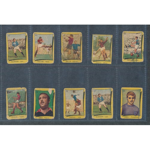 415 - NANNINA 1955, LAMPO 1963, BAGGIOLI 1964 various Italian-issue soccer stars cards. Mixed condition. 6... 