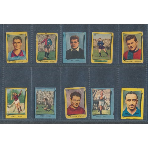 415 - NANNINA 1955, LAMPO 1963, BAGGIOLI 1964 various Italian-issue soccer stars cards. Mixed condition. 6... 