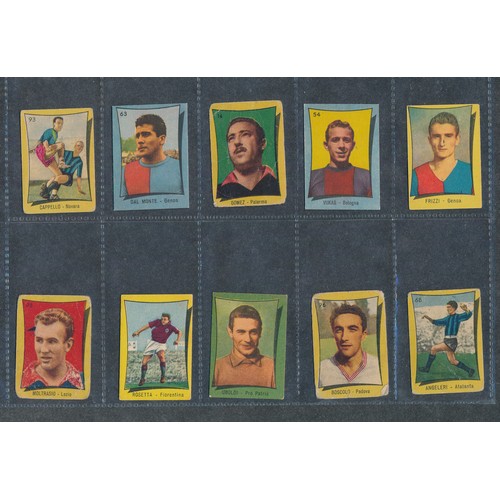 415 - NANNINA 1955, LAMPO 1963, BAGGIOLI 1964 various Italian-issue soccer stars cards. Mixed condition. 6... 