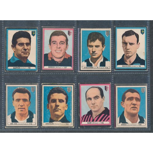 415 - NANNINA 1955, LAMPO 1963, BAGGIOLI 1964 various Italian-issue soccer stars cards. Mixed condition. 6... 