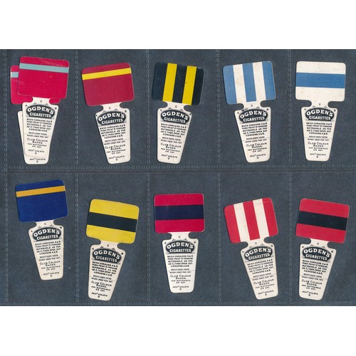 315 - OGDEN's 1909 Colours of soccer & rugger teams, shaped cards. 22 cards.