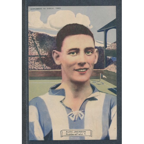 419 - TOPICAL TIMES 1927 CLOUR SOCCER STARS SUPPLEMENTS, Hugh Gallacher etc. 5 cards.