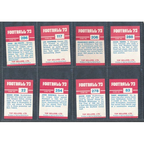 422 - TOP SELLERS (PANINI) and WILLIAMS FORLAG soccer cards, Bobby Moore, George Best etc. Mixed condition... 