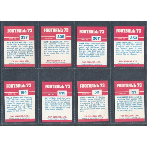 422 - TOP SELLERS (PANINI) and WILLIAMS FORLAG soccer cards, Bobby Moore, George Best etc. Mixed condition... 