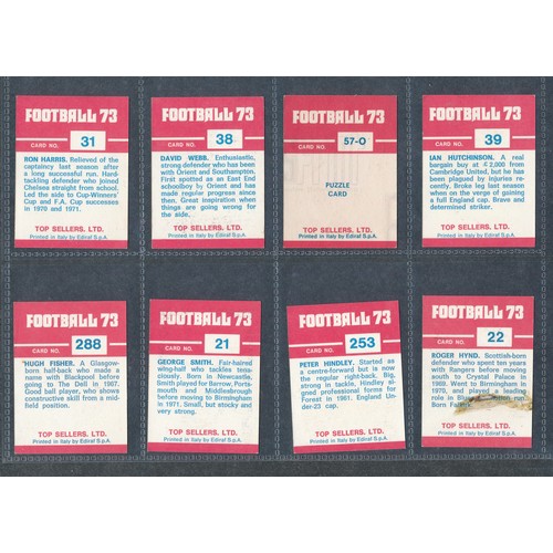 422 - TOP SELLERS (PANINI) and WILLIAMS FORLAG soccer cards, Bobby Moore, George Best etc. Mixed condition... 