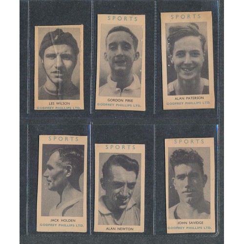 318 - BDV & SPORTS by PHILLIPS 1930's-1950's football tobacco cards. 56 cards.