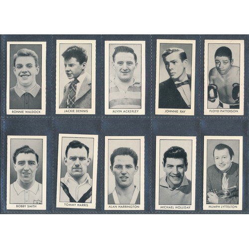 423 - DC THOMSON 1958 SET Stars of Sport & Entertainment, Bobby Charlton, Elvis Presley, Floyd Patterson, ... 