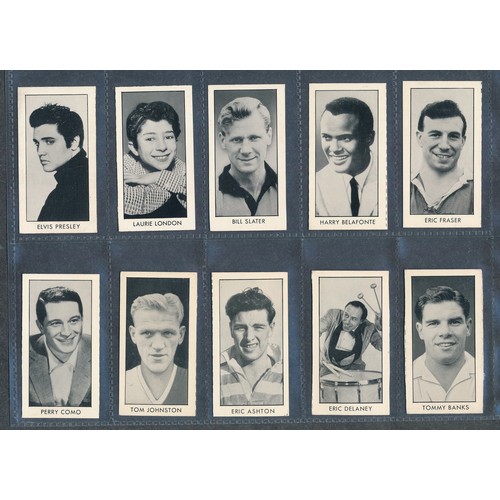 423 - DC THOMSON 1958 SET Stars of Sport & Entertainment, Bobby Charlton, Elvis Presley, Floyd Patterson, ... 