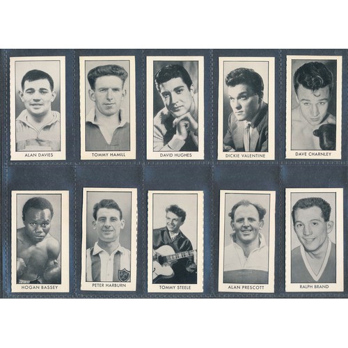 423 - DC THOMSON 1958 SET Stars of Sport & Entertainment, Bobby Charlton, Elvis Presley, Floyd Patterson, ... 