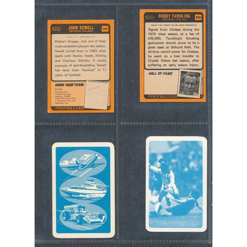 401 - CRYSTAL PALACE gum cards collection, A&BC Gum, Top Trumps - with data change variations; mostly clea... 