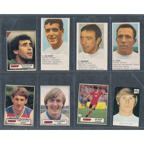 402 - CIBELES & CASERA 1966 & 1970 rare variations of England FHER FKS soccer stars cards from Spain; also... 