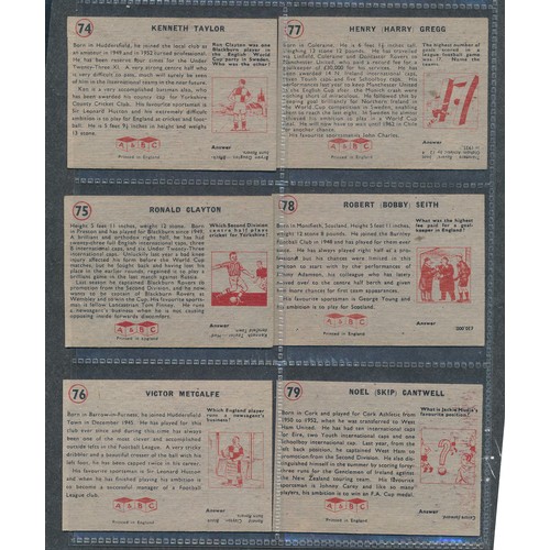 409 - A&BC GUM 1958 Footballer cards, 2nd series (high numbers), mixed condition, some duplication, clean ... 