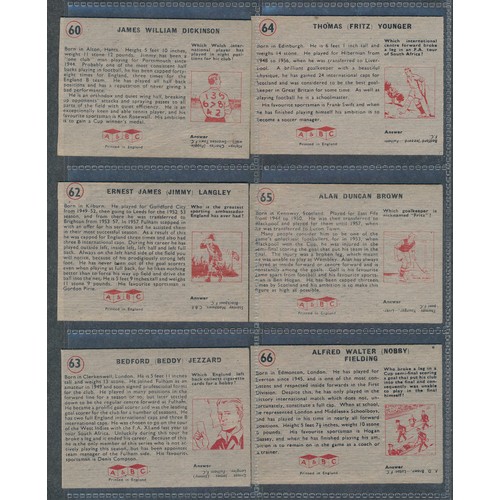 409 - A&BC GUM 1958 Footballer cards, 2nd series (high numbers), mixed condition, some duplication, clean ... 