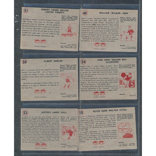 409 - A&BC GUM 1958 Footballer cards, 2nd series (high numbers), mixed condition, some duplication, clean ... 