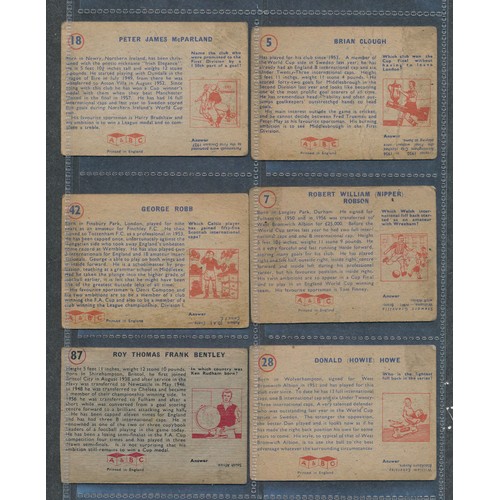 409 - A&BC GUM 1958 Footballer cards, 2nd series (high numbers), mixed condition, some duplication, clean ... 