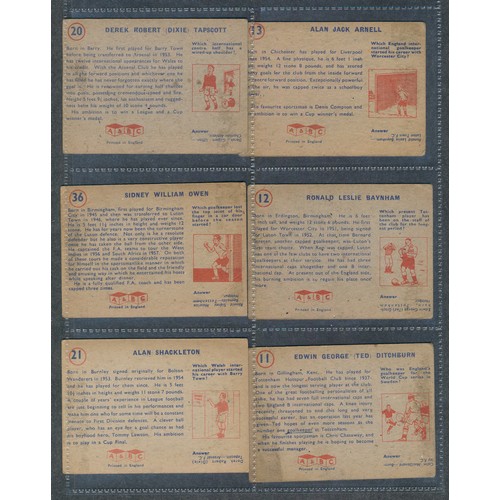 409 - A&BC GUM 1958 Footballer cards, 2nd series (high numbers), mixed condition, some duplication, clean ... 