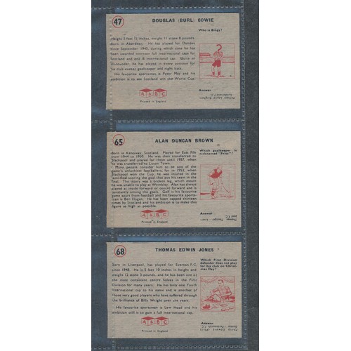 409 - A&BC GUM 1958 Footballer cards, 2nd series (high numbers), mixed condition, some duplication, clean ... 