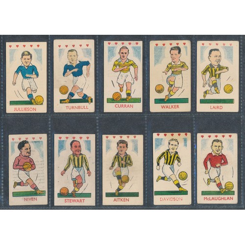 424 - KIDDY's FAVOURITES 1949 Popular Players, Bobby Collins rookie card; hearts (10 hearts) and clubs (47... 