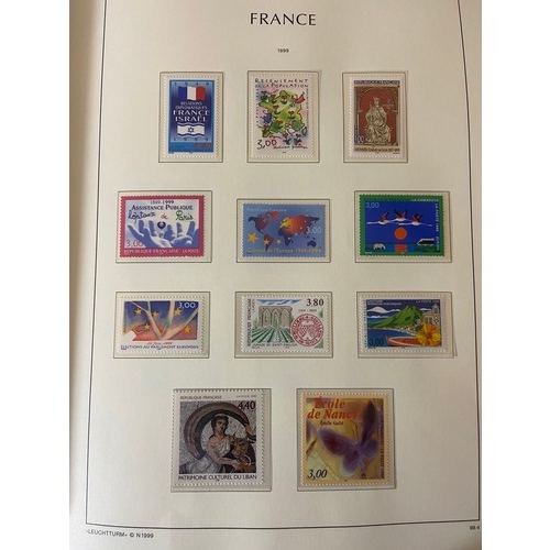 34 - France early to modern, M and U collection in 3 Lighthouse hingeless albums, a stockbook and on leav... 